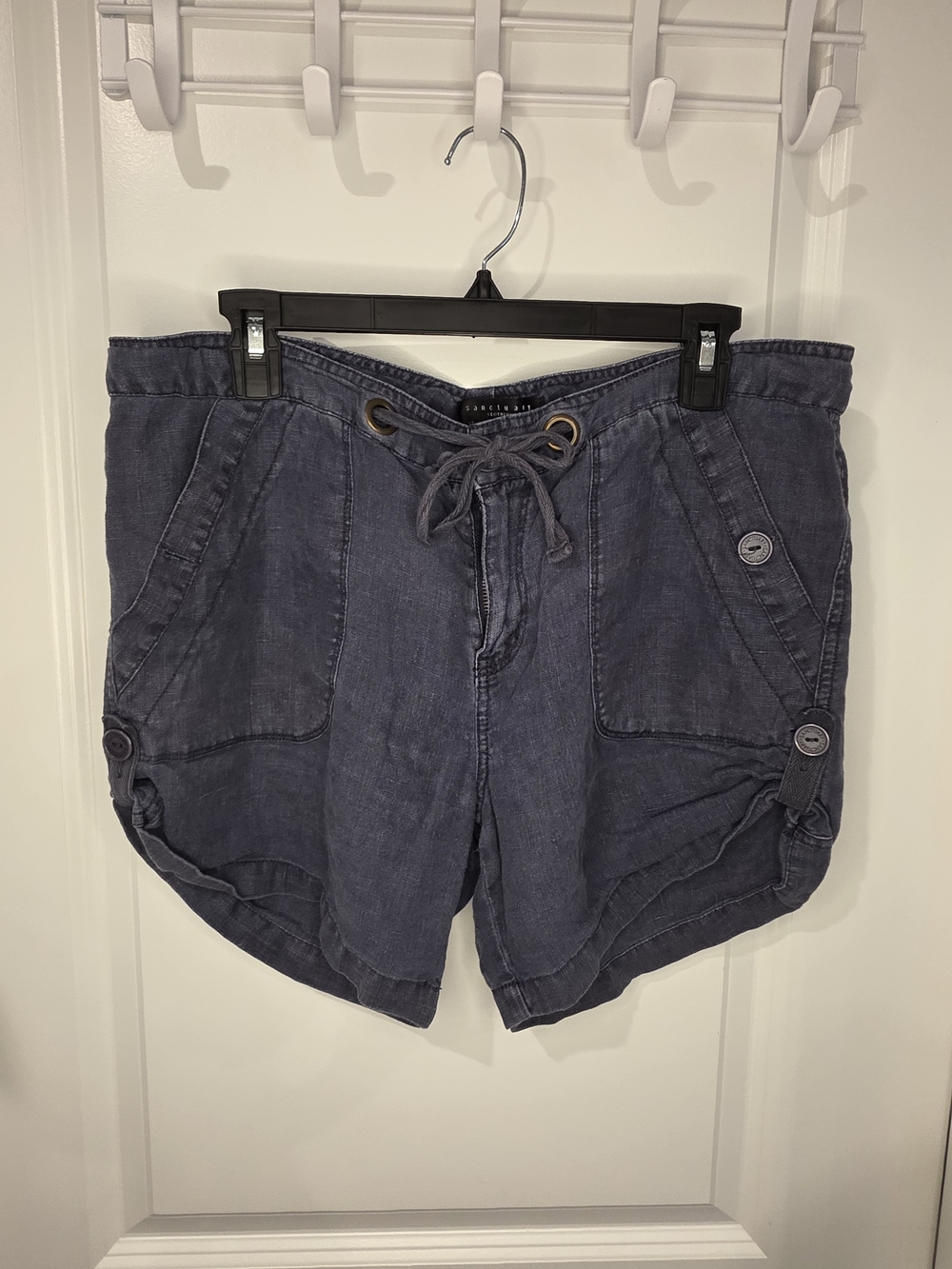 Sanctuary Linen Drawstring Utility Shorts
